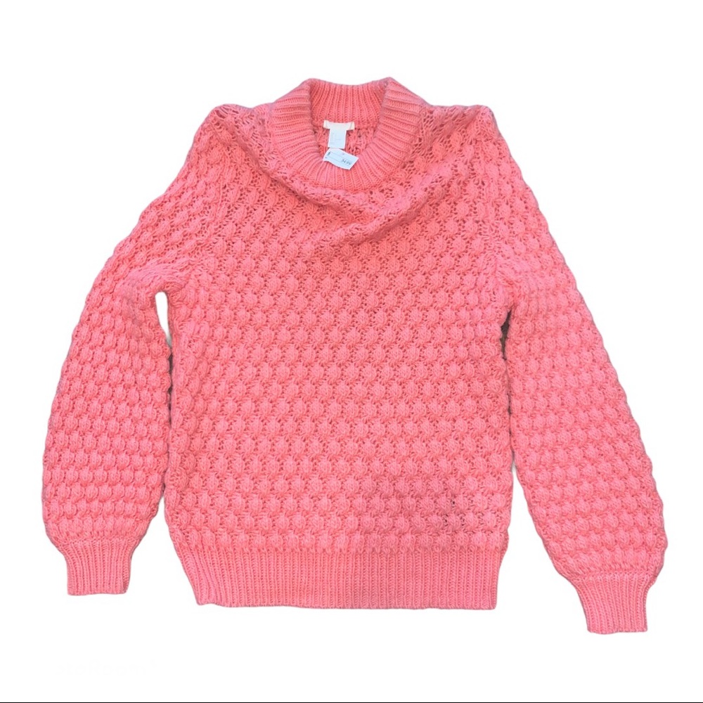 H&M Chunky Sweater Small NWT Pink Melon Grandpa